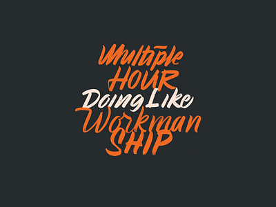 multiple hour apparel hand lettering handlettering identity illustration logo procreate type typography