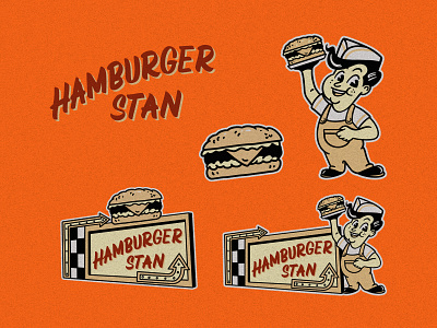 hamburger stan design digital drawing hand lettering handlettering identity illustration illustrator logo procreate typography