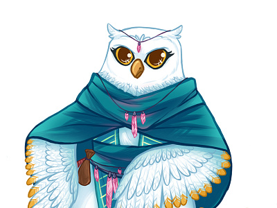 Aarakocra Owl Wizard aarakocra characterdesign dnd illustration owl