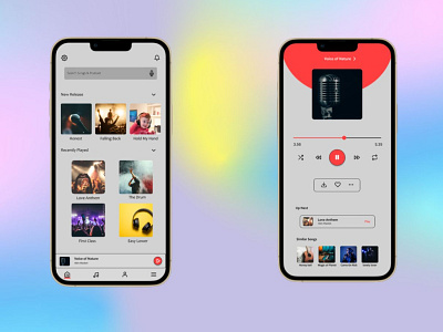 Music Application UI app design ui ux