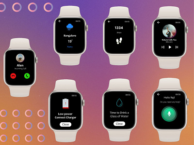Smart Watch UI app design graphic design ui ux