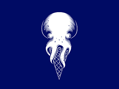 Octocone cone cream ice illustration octopus