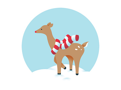 Holiday Cheer christmas deer happy holiday illustration merry scarf snow winter