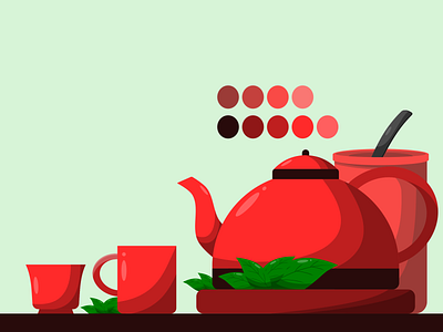 tea time design graphic design illustration vector