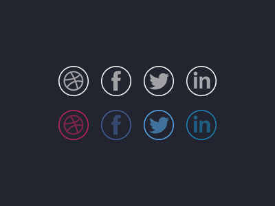 Some social icons circle icons simple social