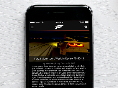 Forza Hub Mobile - Article (WIP 2)