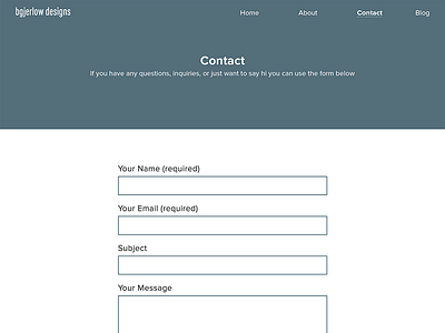 Portfolio (WIP 2) contact design form mockup photoshop portfolio ui design website