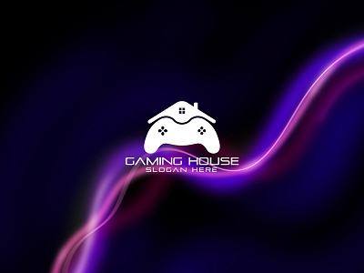 Gaming house logo clean logo cmyk controller logo gaming gaming house gaming house logo gaming logo graphic design illustrator logo design logo template modern logo vector