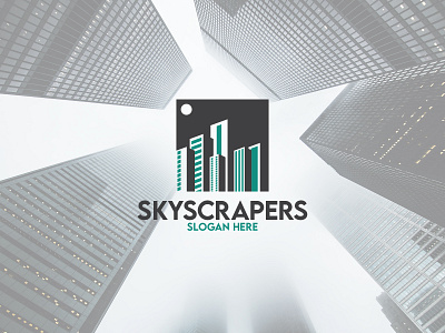 Skyscrapers logo - real estate logo