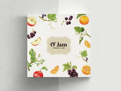 O' Jam Brochure brochure fruit hand drawn
