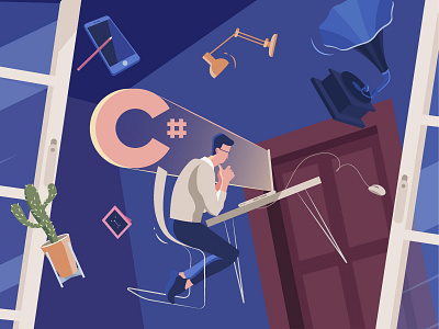 What is a C# Developer? blog freelancer graphic illustration