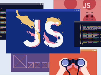 Let's talk about Javascript promises blog graphic illustration