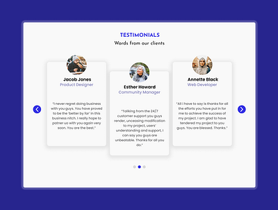 TESTIMONIAL branding design fulltimejob graphic design landingpage testimonial ui uiux