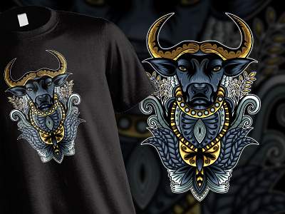 Buffalo Ornament T shirt Illustration