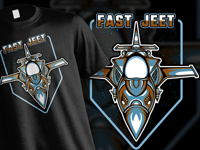 Fast Jet T shirt Illustration