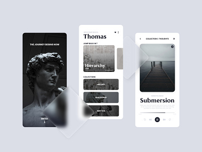 Stoic App Exploration 3d app branding clean concept design flat icon ios iphone logo mockup ui vector