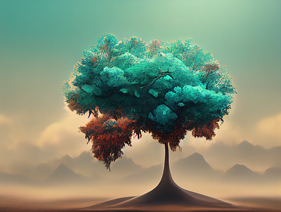 The last tree standing abstract background backgrounds design graphic design landscape texture tree