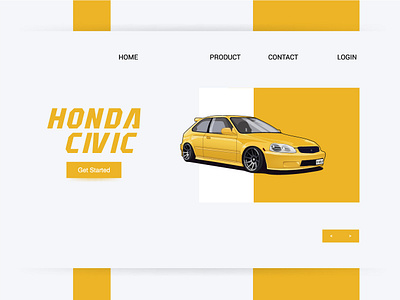 Design Web Concept app branding busines card business car civic design homepage honda illustration illustrator layout logo marketing ui vector web yellow
