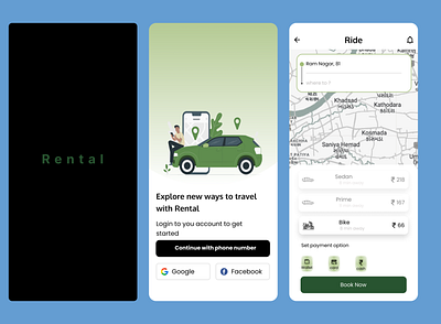 Taxi Rental app design app logo ui