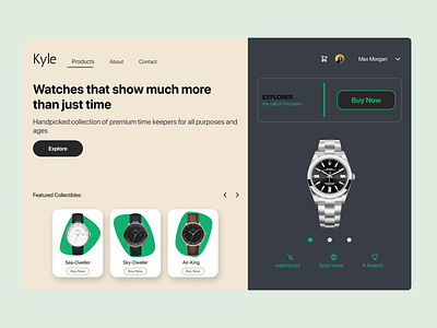 Watch web page design app design typography ui ux