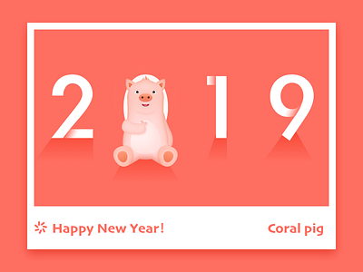 2019 Happy New Year ! branding design illustration 品牌 插图 设计