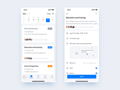 Schedule Management app design flat lettering minimal typography ui ux vector 设计