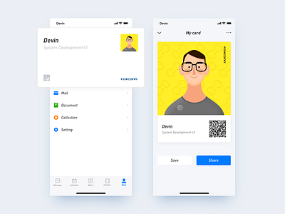 My Card app design flat typography ui ux vector 设计