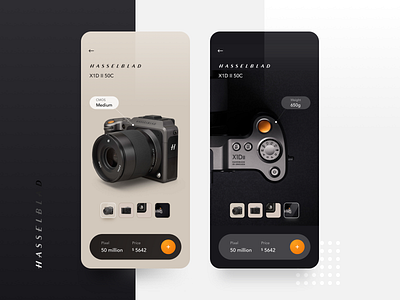 Camera display UI app design flat typography ui ux 设计