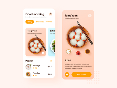 Small fresh food UI design mobile mobile app mobile ui typography ui ux 设计