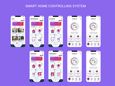 Smart Home Controlling System app design graphic design illustration logo motion graphics ui