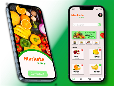 New Mobile App Design ( Markete on the go )