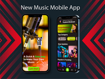 New Music Mobile App design graphic design illustration logo motion graphics ui ux vector