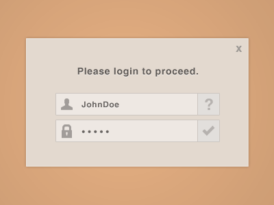 Login clean dialog icon login modal password simple username white