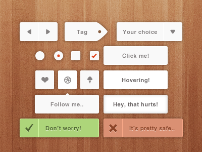 White wood ui