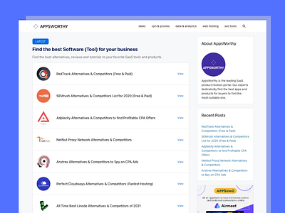 SaaS Tools Comparison and Alternative Informer Website Homepage css design directory directory listing html saas website wordpress