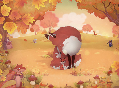 November Illustration - Protect 2d affinity affinity designer affinity photo animals illustration ipad pro made by campfire nature nature art vector