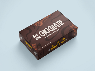 Say with Chocolate: Packaging 01 affinity affinity designer box chocolate chocolate packaging illustration ipad pro made by campfire packaging packaging design typography vector