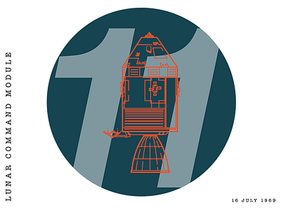 Apollo 11 design illustration vector