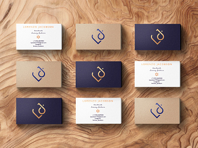 Lorenzo Jacobson / Business cards design branding business card corporate identity digital design gold graphic design inspiration jewellery logo monogram typography web