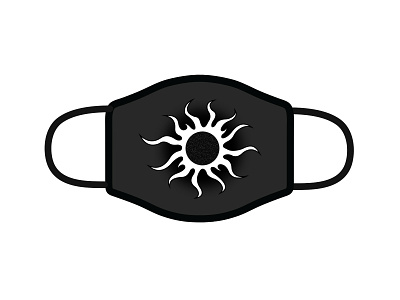 Mask design illustration kigeorgich logo sun vector