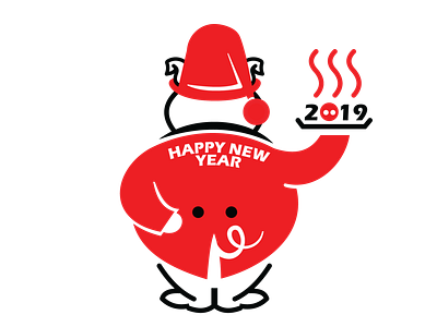 Happy New Year 2019 Pig 2019 design icon illustration logo new year new year 2019 vector