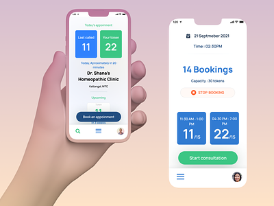 Appointment app UX for patient and Doctor mobile product design ux