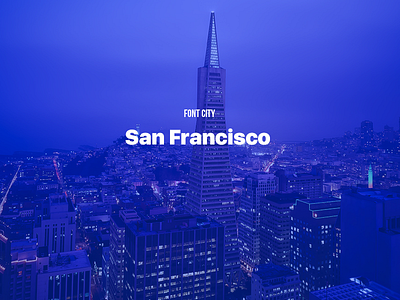 San Francisco font city series 01