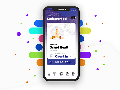 Hyatt iPhone X app UI design apple concept hotel hyatt ios iphonex stay ui ux