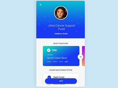 Payment step design for a charity app android app apple charity design donation ios ui ux