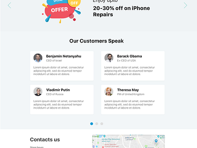 Testimonials UI Design for a website clean creative creative elegant testimonials website