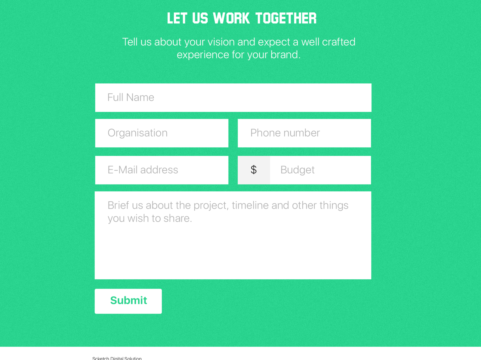 Another contact us page design, website design by Muhammed Ashique ...