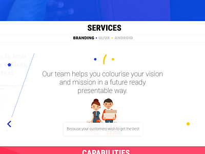 Design agency services section design