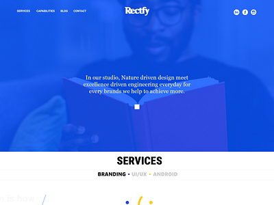 Landing page design