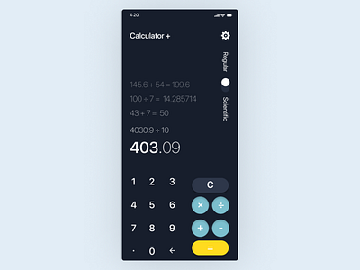 Calculator UI design